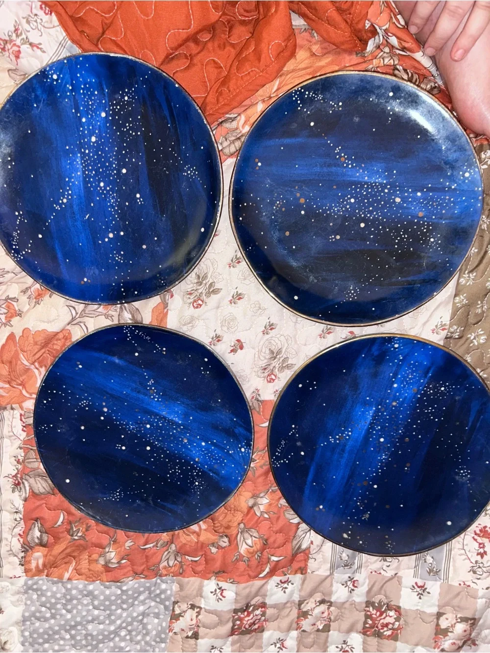 Galaxy Ceramic Salad Plates Set of 4